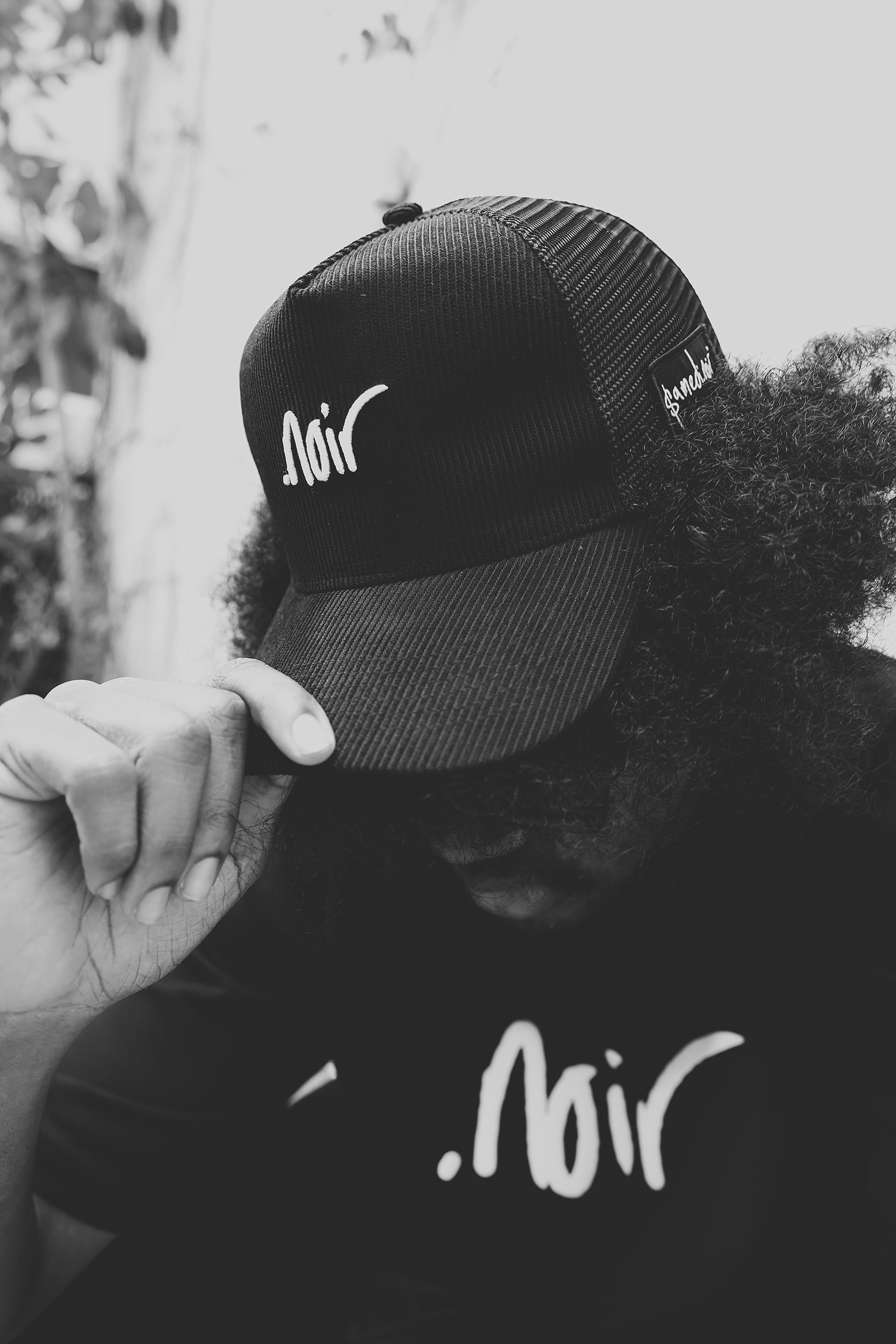 .noir Corduroy Trucker Hat